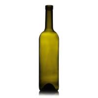 Бутылка стеклянная для вина 0,75 л.  (Оливковая, Бордо)